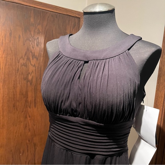 Women’s Sangria Long Black High Neck Formal Cocktail Maxi Dress Size 10 - Picture 3 of 16